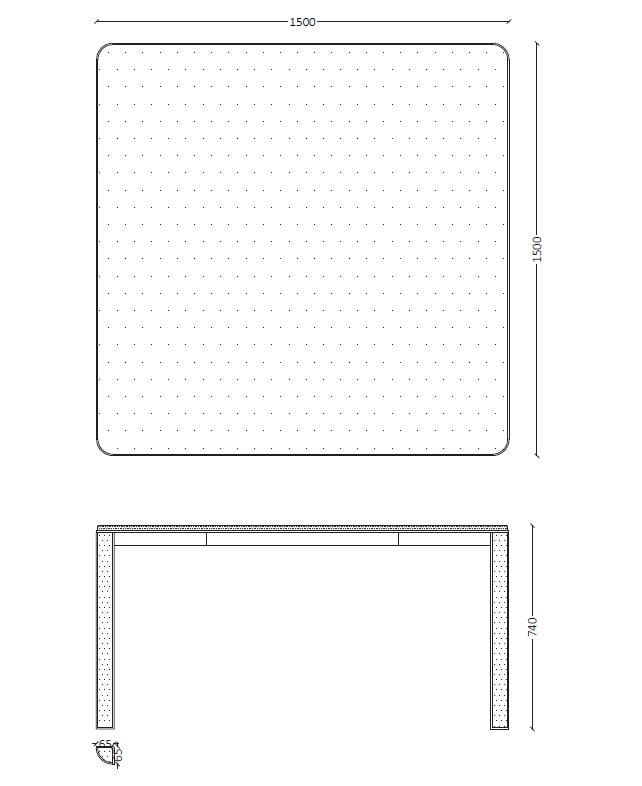 Стальной и деревянный стол mg12 Gregorio ARCH-00039947 - Вид №7