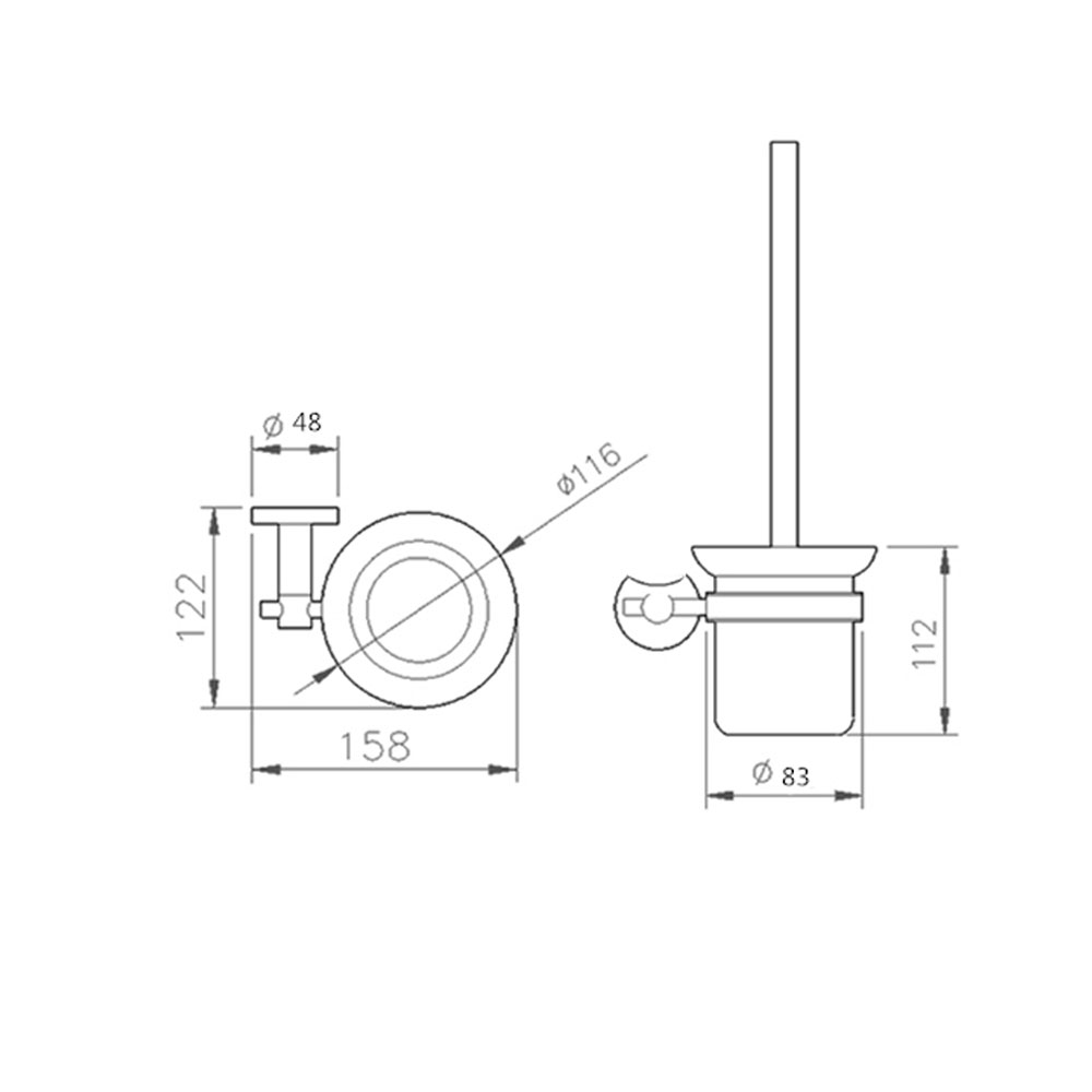 Ерш Raiber R53913 настенный стеклянный R53913 Santreyd  - Вид №1