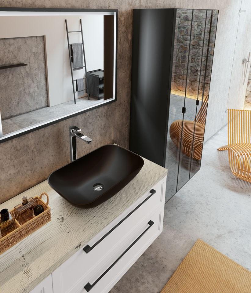 Archeda Тумба под умывальник из лакированной древесины одинарная Seta sun-id-1486302 - Вид №1