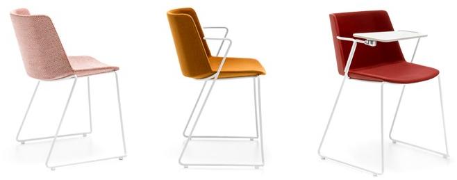 MDF Italia Тканевый стул на санках с подлокотниками Aïku sun-id-1511274 - Вид №1