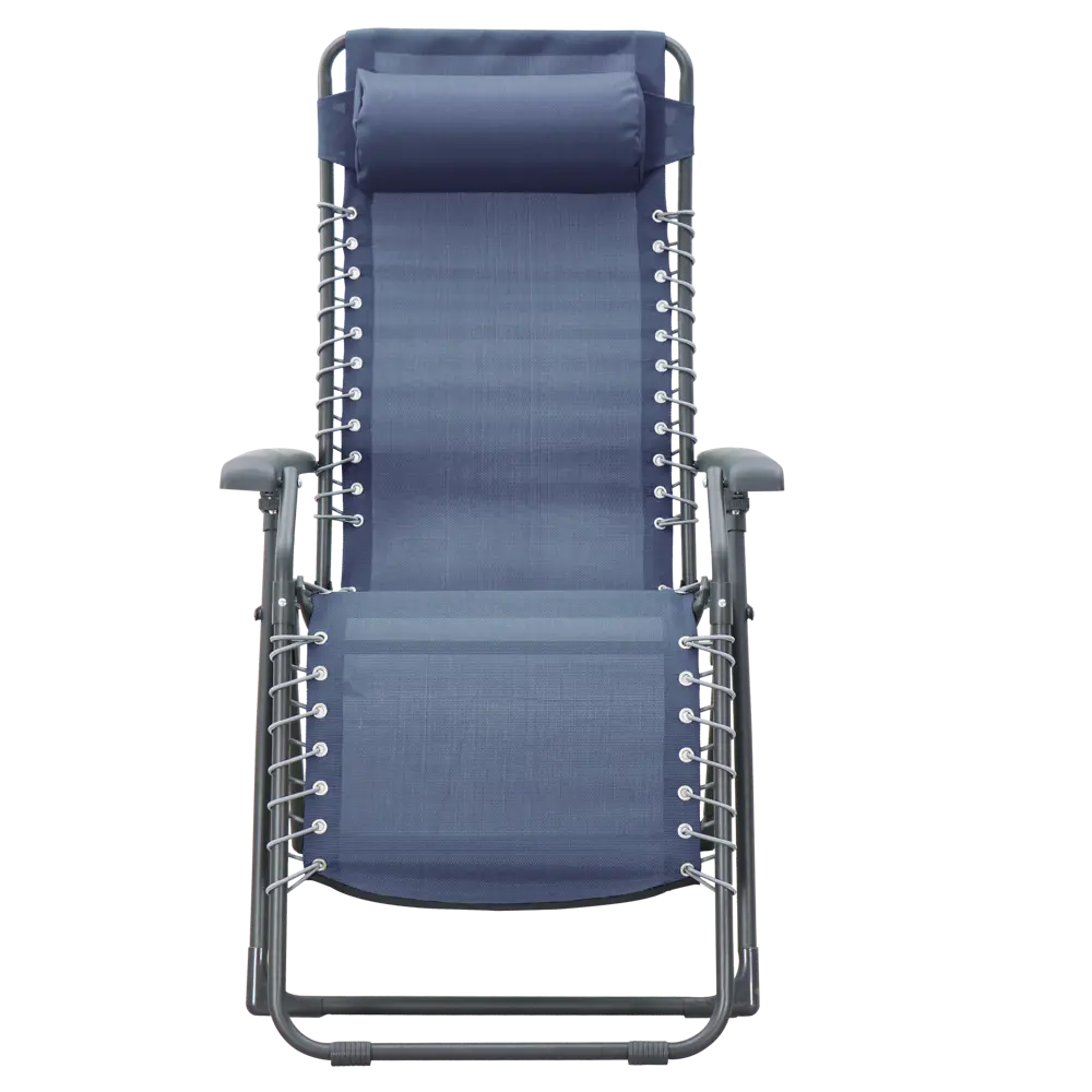 Шезлонг Multipo Zero с подушкой 65.5x116x91 см сталь/текстилен голубой Santreyd STLM-2182429 - Вид №3