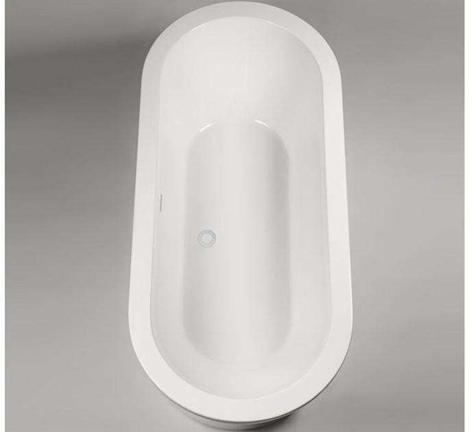 Blu Bathworks® Отдельностоящая овальная акриловая ванна Pisa Bt8002b16 - Вид №1