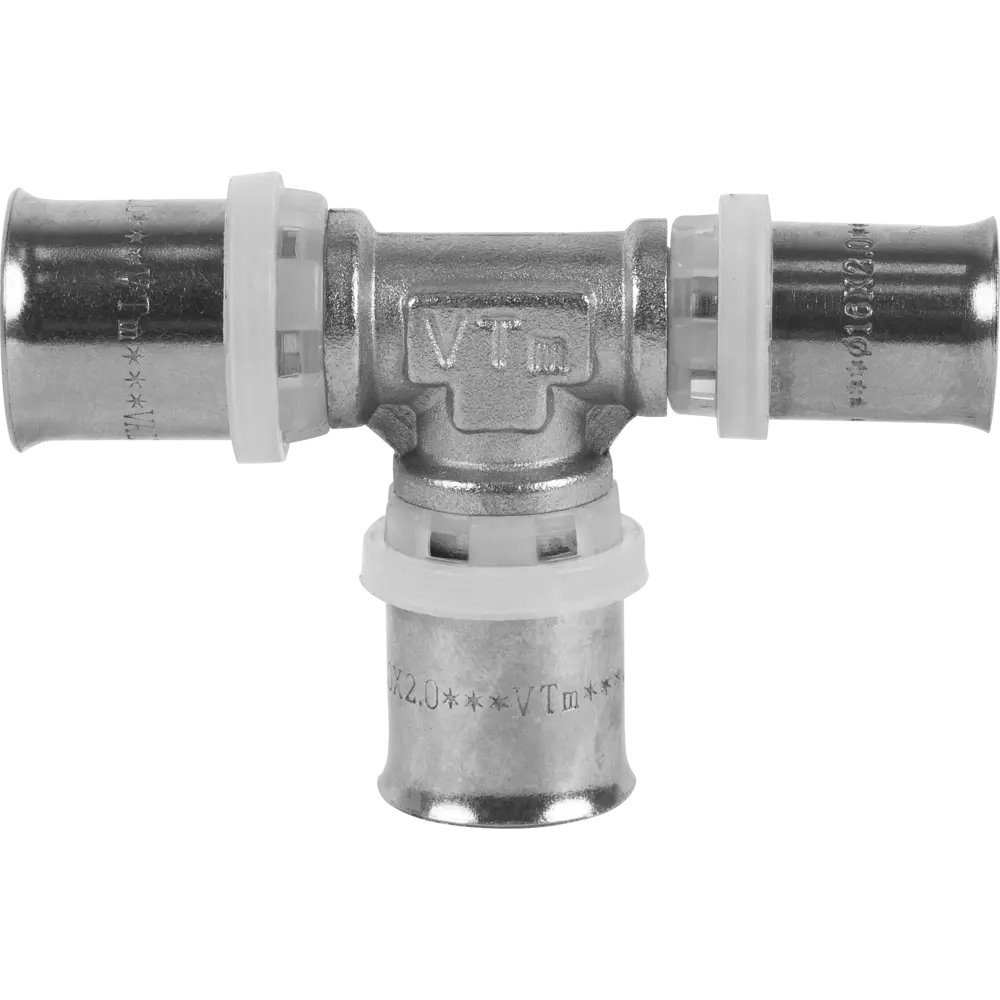 Тройник переходной Valtec 20x20x16 мм никелированная латунь VTM.231.N.202016 STLM-2081378 - Вид №2