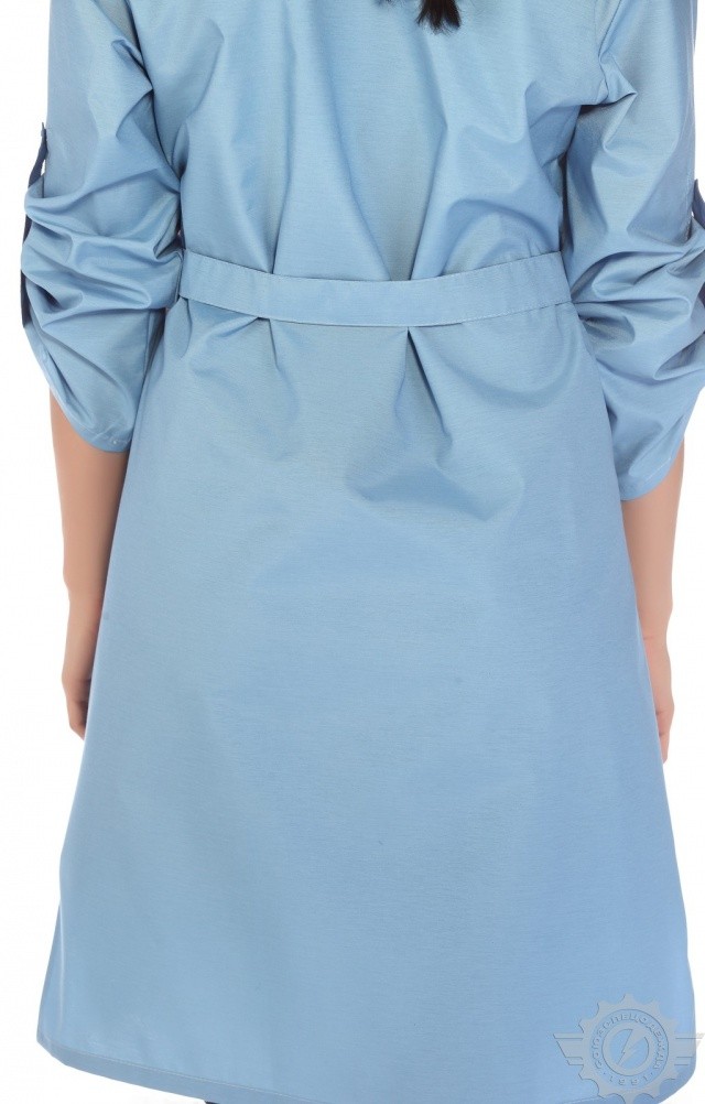 61735 Халат "Радуга" длинный рукав голубой  Одежда для обслуживающего персонала  размер 54 Спецодежда  - Вид №6