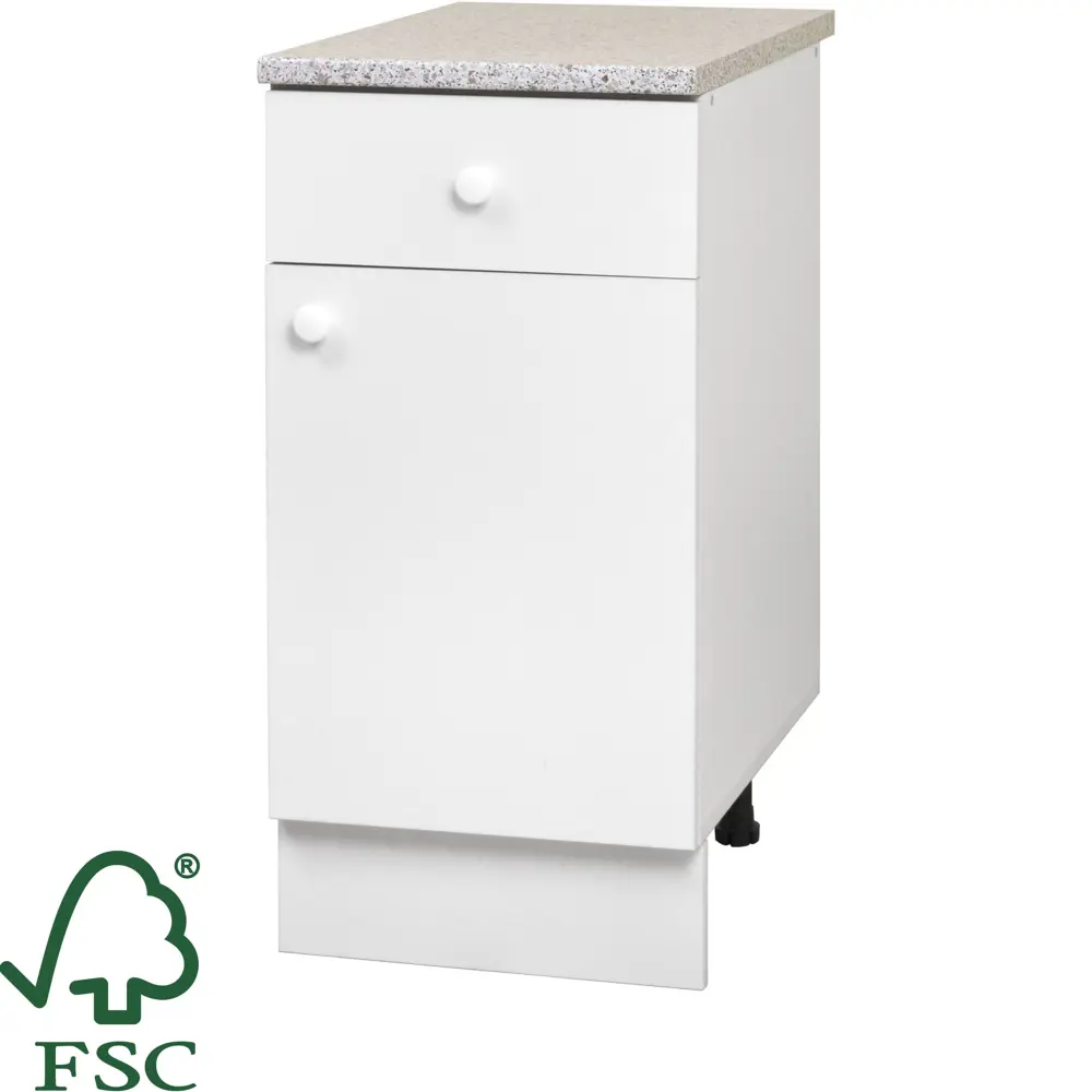 Шкаф напольный Бэлла 40x85x60 см ЛДСП цвет белый Santreyd STLM-2179699 - Вид №9