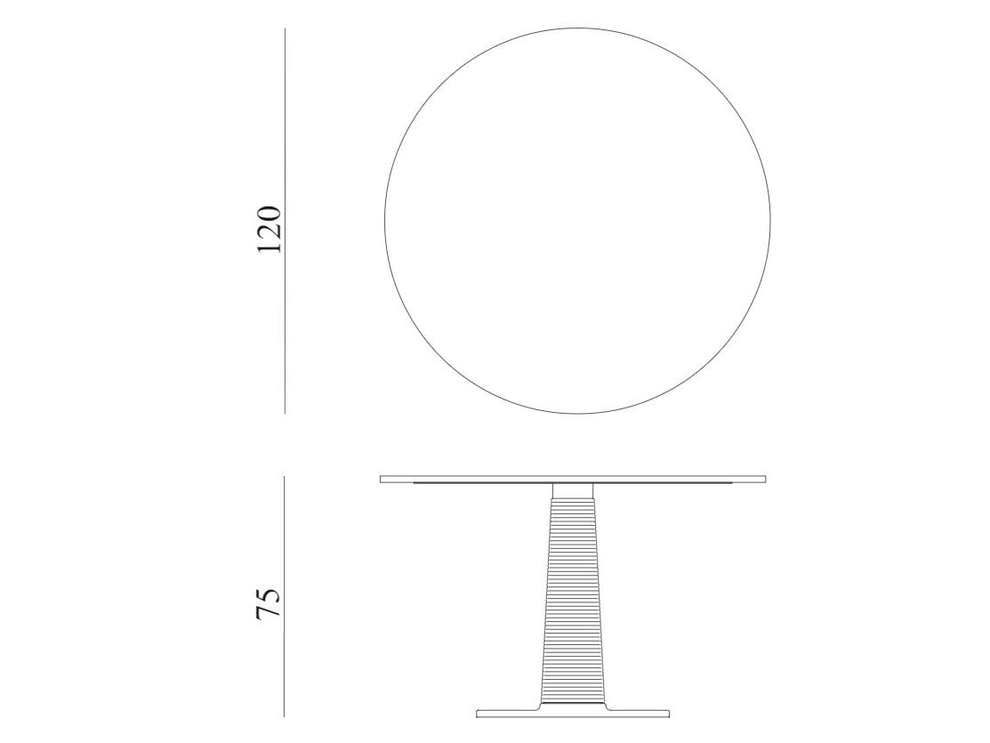 Круглый стол из мрамора и красного дерева Exteta Sunset ARCH-00118082 - Вид №16