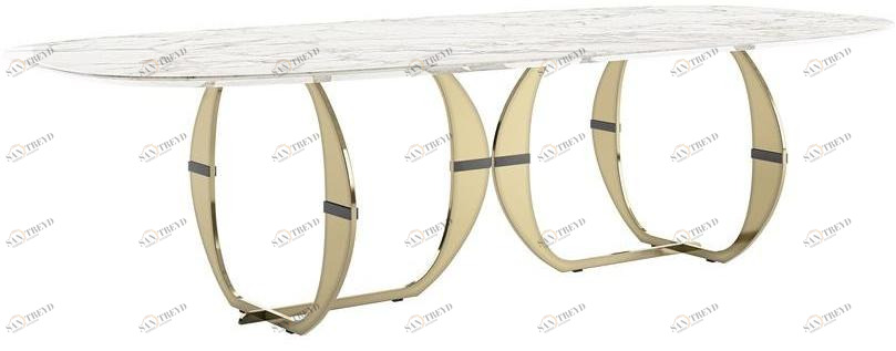 Capital Collection Овальный обеденный стол из мрамора sun-id-1381293