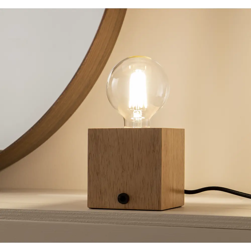 Настольная лампа KREAFORTA Bokon цвет дуб натуральный STLM-2200555