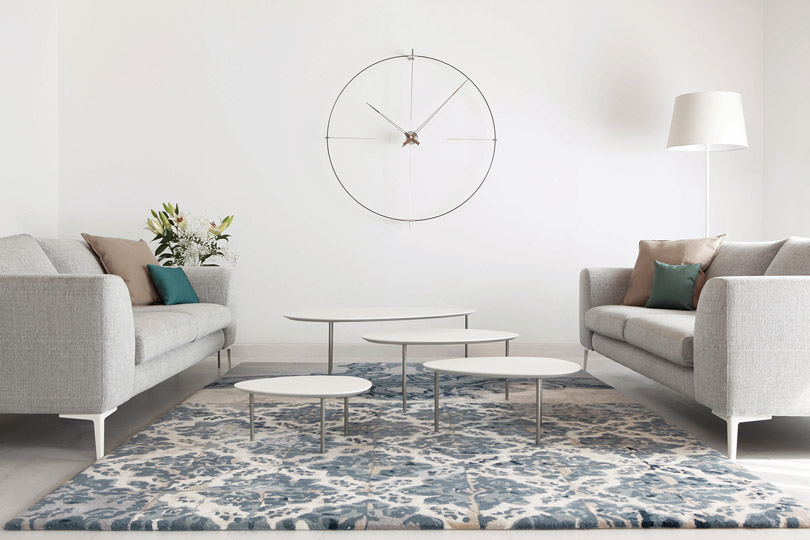 095487 Настенные часы L черный-белый Nomon Bilbao