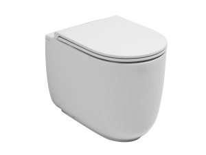 Туалет в оконном шкафу без бриды на полу