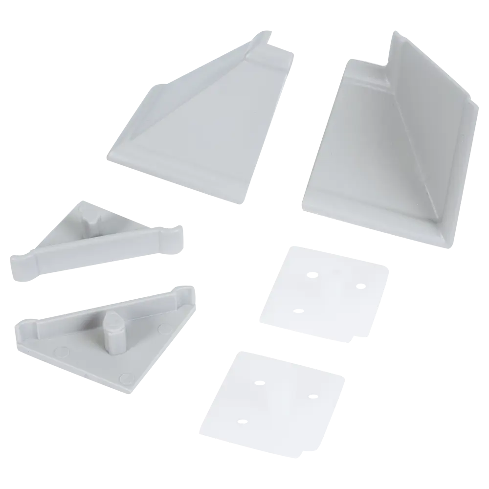 Комплект для установки плинтуса 10 см ПВХ цвет серый Santreyd STLM-2052844