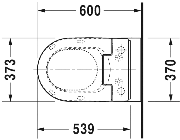 2169590000 Приставной унитаз напольный Белый Duravit ME BY STARCK Германия - Вид №2