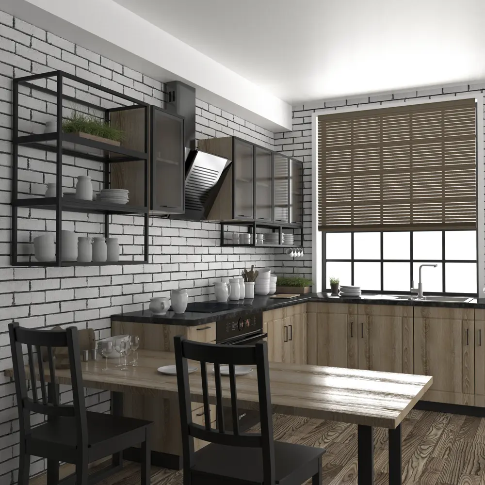 Полка-каркас для кухни 35х35х60 см, алюминий/стекло DELINIA STLM-2097382 - Вид №5