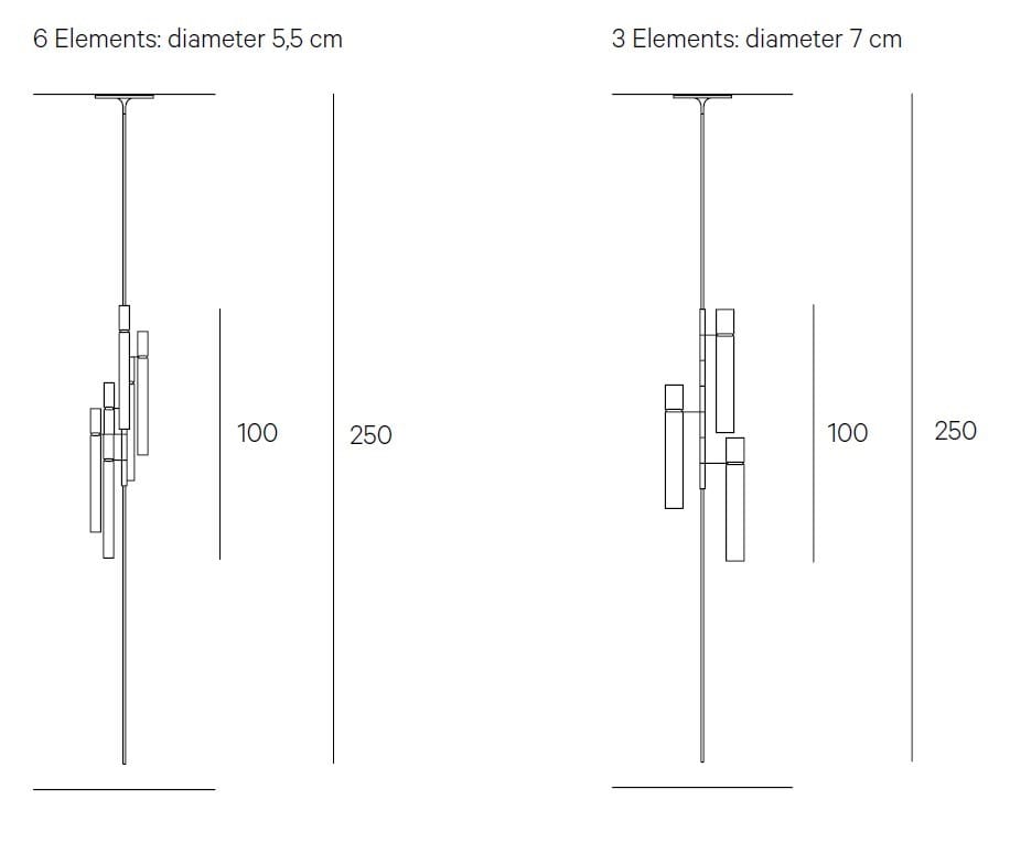 Латунный светодиодный подвесной светильник Henge Tubular ARCH-00075881 - Вид №2