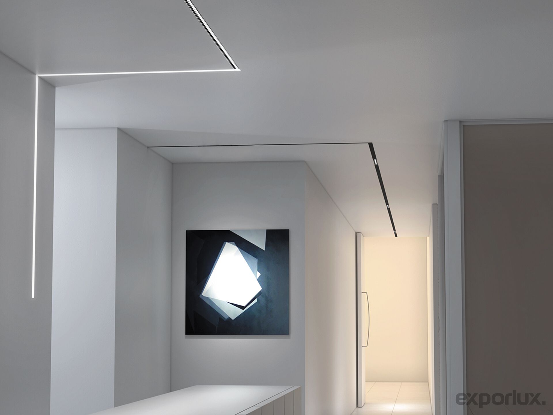 Утопленное алюминиевое освещение трека Exporlux FLEXIBLE EN ARCH-00002588