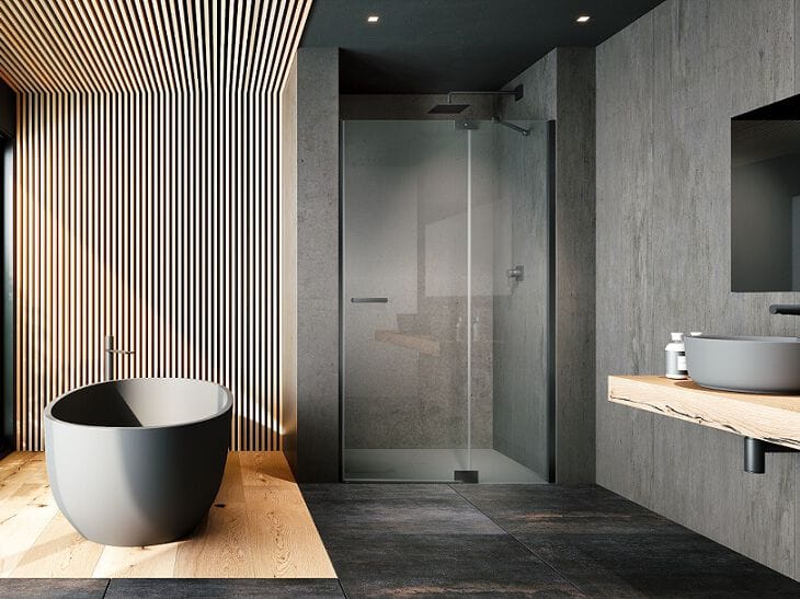 Стеклянная ниша душевая кабина с распашной дверью Provex Industrie E-Lite ARCH-00093899