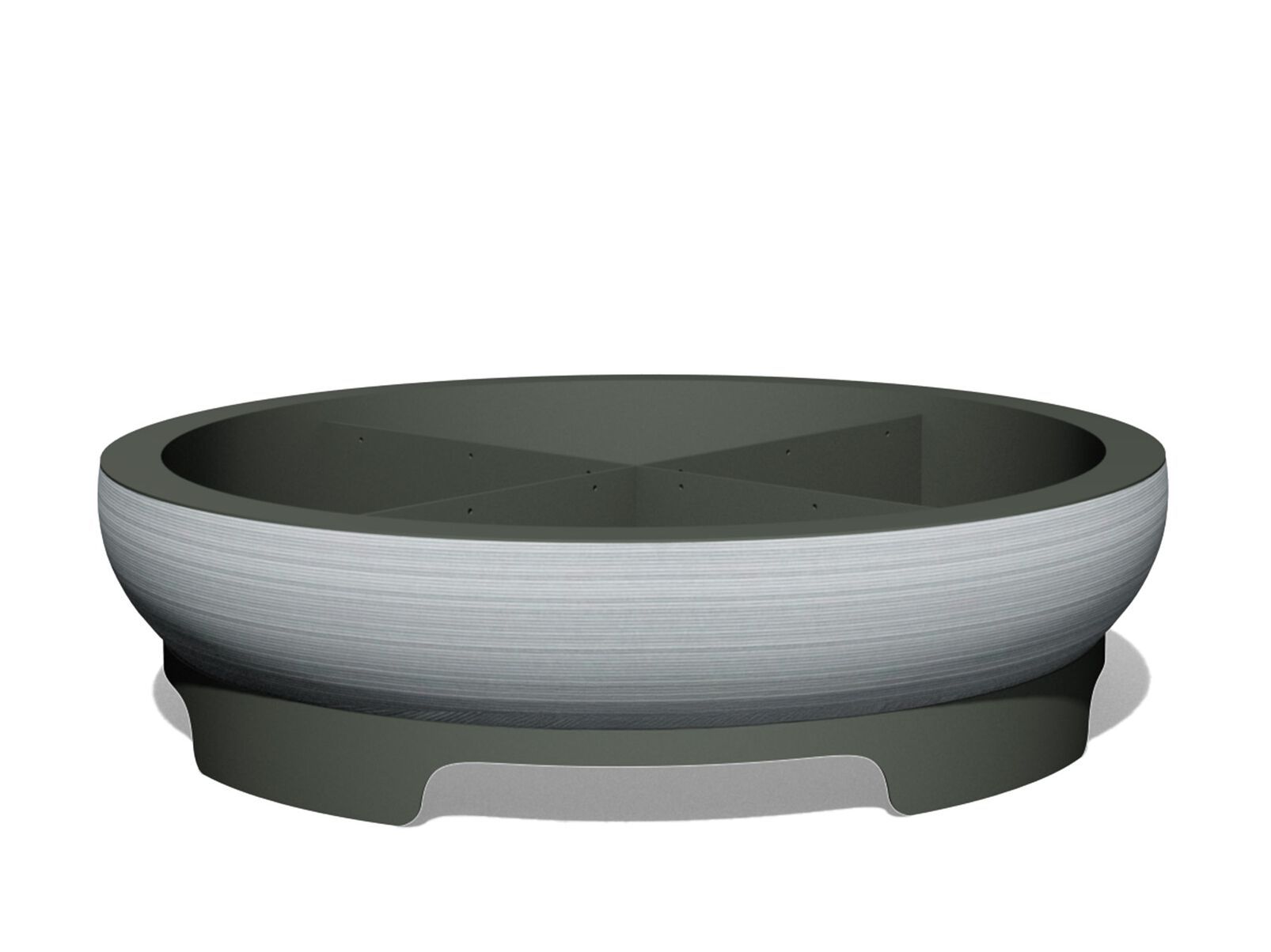 Круглая плантатор из переработанного пластика и нержавеющей стали BENKERT BANKE Ontigo ARCH-00006715 - Вид №1