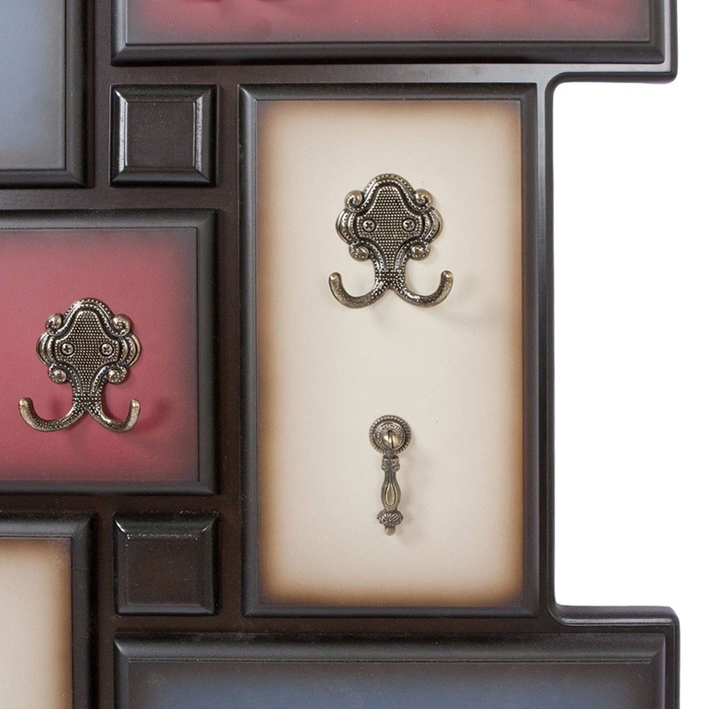 11529 Вешалка настенная Пандора 9 Орех Mix BOGACHO 4627139502142 - Вид №3