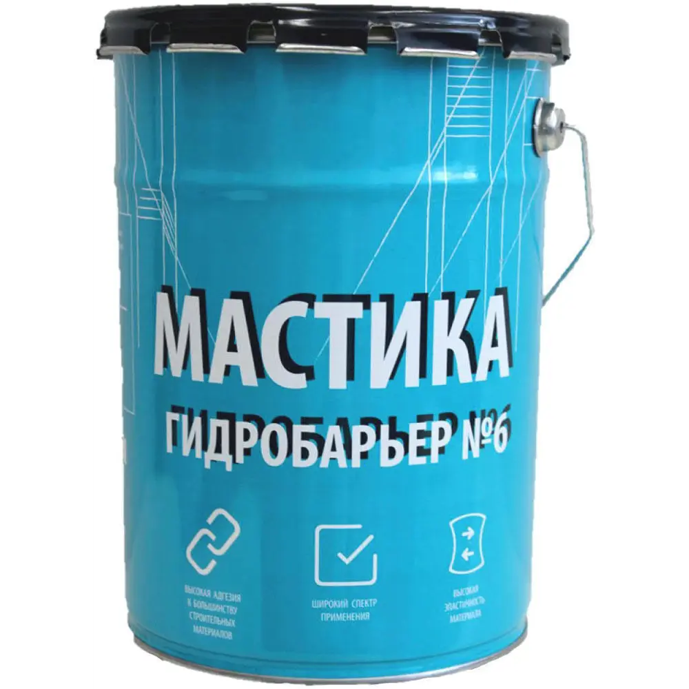 Мастика гидроизоляционная Гидробарьер №6 универсальная 5 кг Santreyd Не применимо STLM-2133646