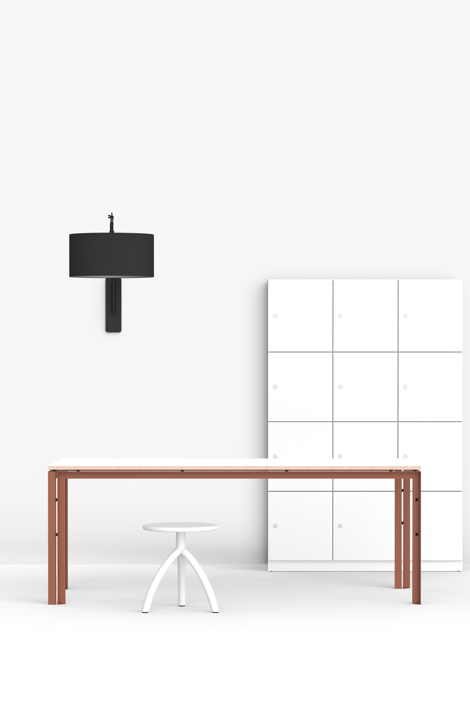 Прямоугольный стол из стали и дерева FUNCTIONALS WT-TABLE ARCH-00093437 - Вид №1