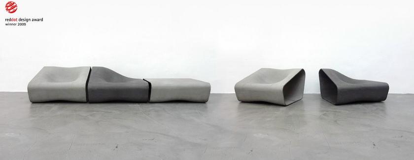 SWISSPEARL Italia Модульная скамейка из бетона со спинкой Design sun-id-1465693 - Вид №9