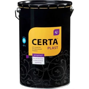 Эмаль Certa Plast полуглянцевая цвет чёрный 20 л 82213168 STLM-2192399