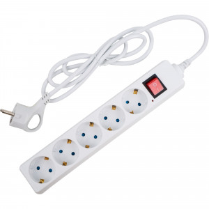 82633740 Сетевой фильтр Duwi DSP-02 5 розеток 1.5 м цвет белый