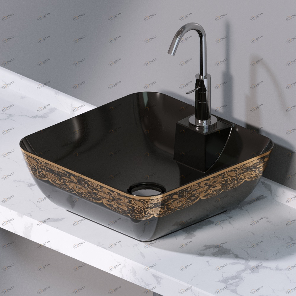 L606461G Накладная раковина на столешницу  прямоугольная A. e T. Italia ELITE AeT ITALIA