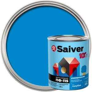 Эмаль ПФ-115 Saiver Lux глянцевая цвет голубой 0.8 кг 83402359 STLM-2142195