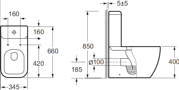 Унитаз-компакт BelBagno ALPINA Компакт унитаз с бачком Белый BELBAGNO ALPINA Китай - Вид №3