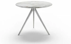 Flexform Круглый мраморный журнальный столик с подставкой 3 звезды Zefiro