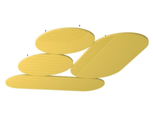 Рециркулированная пластиковая подвесная акустическая панель