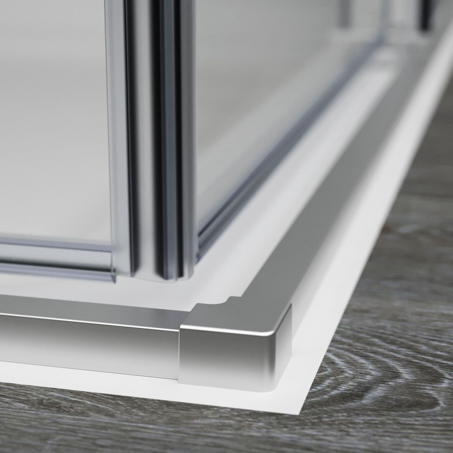 Алюминиевая и стеклянная душевая кабина с раздвижной дверью Novellini Рига ARCH-00130526 - Вид №1