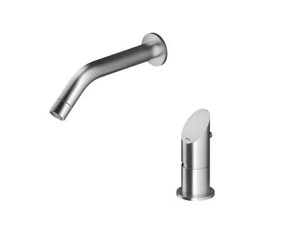 Настенный смеситель для раковины из нержавеющей стали с 2 отверстиями