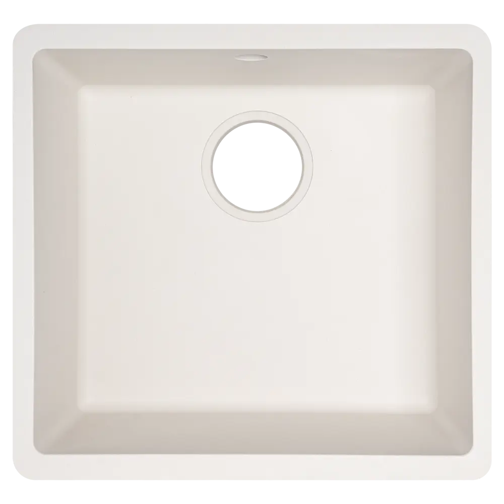 Мойка для кухни под столешницу KONSENSA 44x42 см глубина чаши 21 см кварц цвет белый Lm 44x42 STLM-2166862 - Вид №1