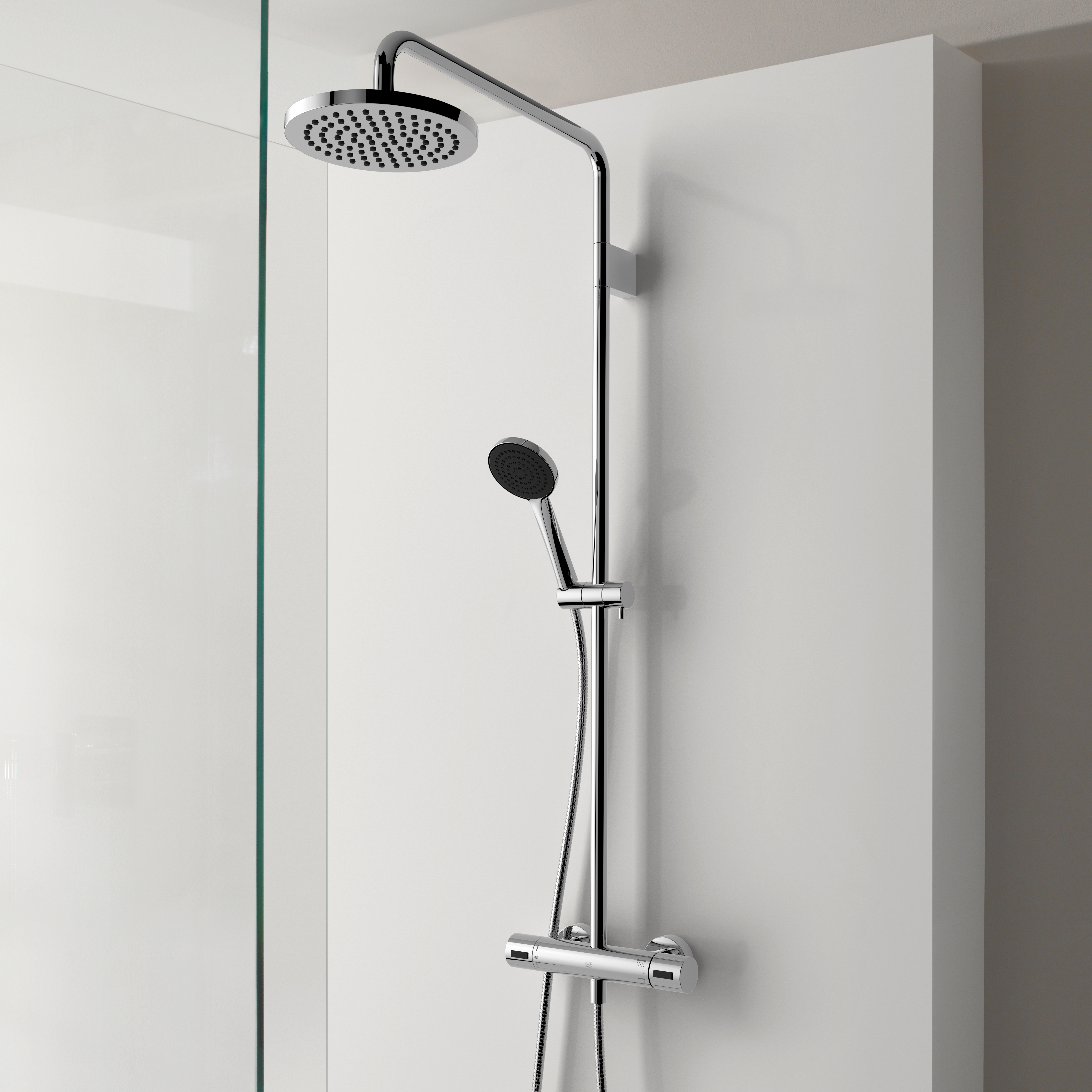 Showerpipe с термостатом для душа без ручного душа FlowReduce - Матовый хром DornBracht 34459979-93 - Вид №1