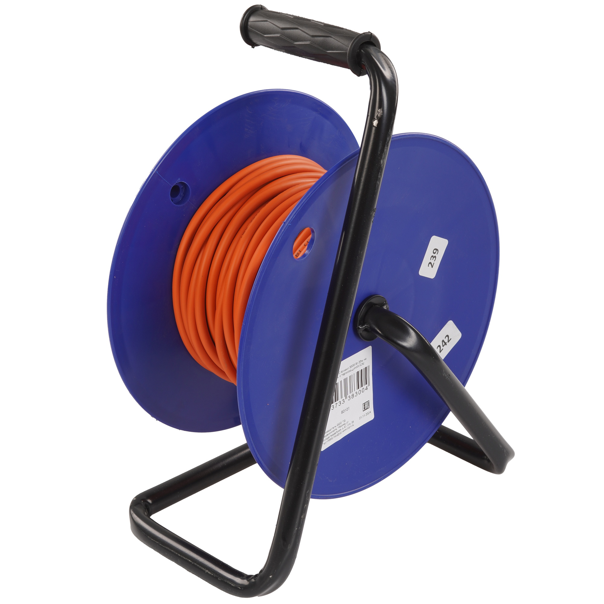 Удлинитель силовой АТЛАНТ ПВС 3500 черный/синий 9121825 STDN-0000591 - Вид №1