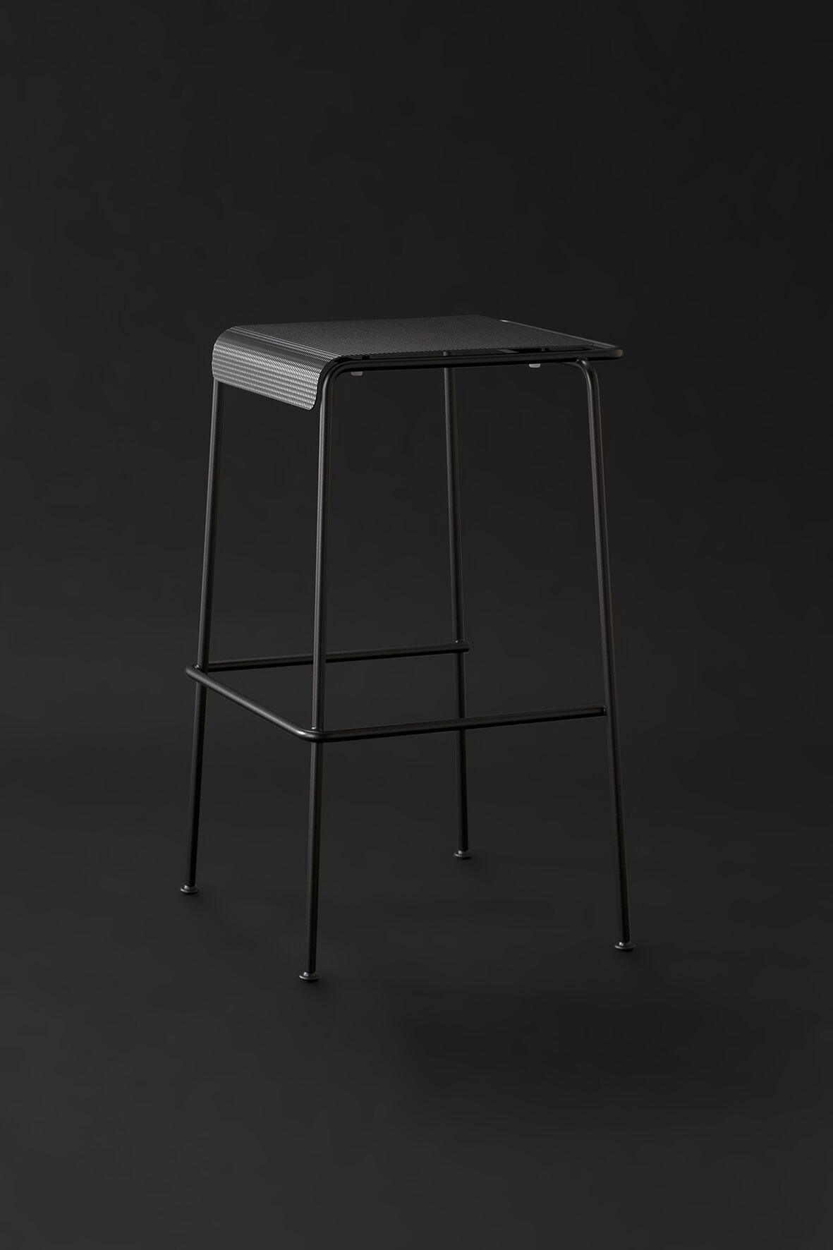 Высокий стул из нержавеющей стали с подставкой для ног Kastel Koki ARCH-00072557 - Вид №7