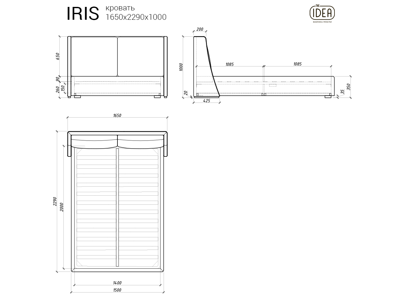 кровать IRIS 114 The IDEA кровать IRIS 114  - Вид №11