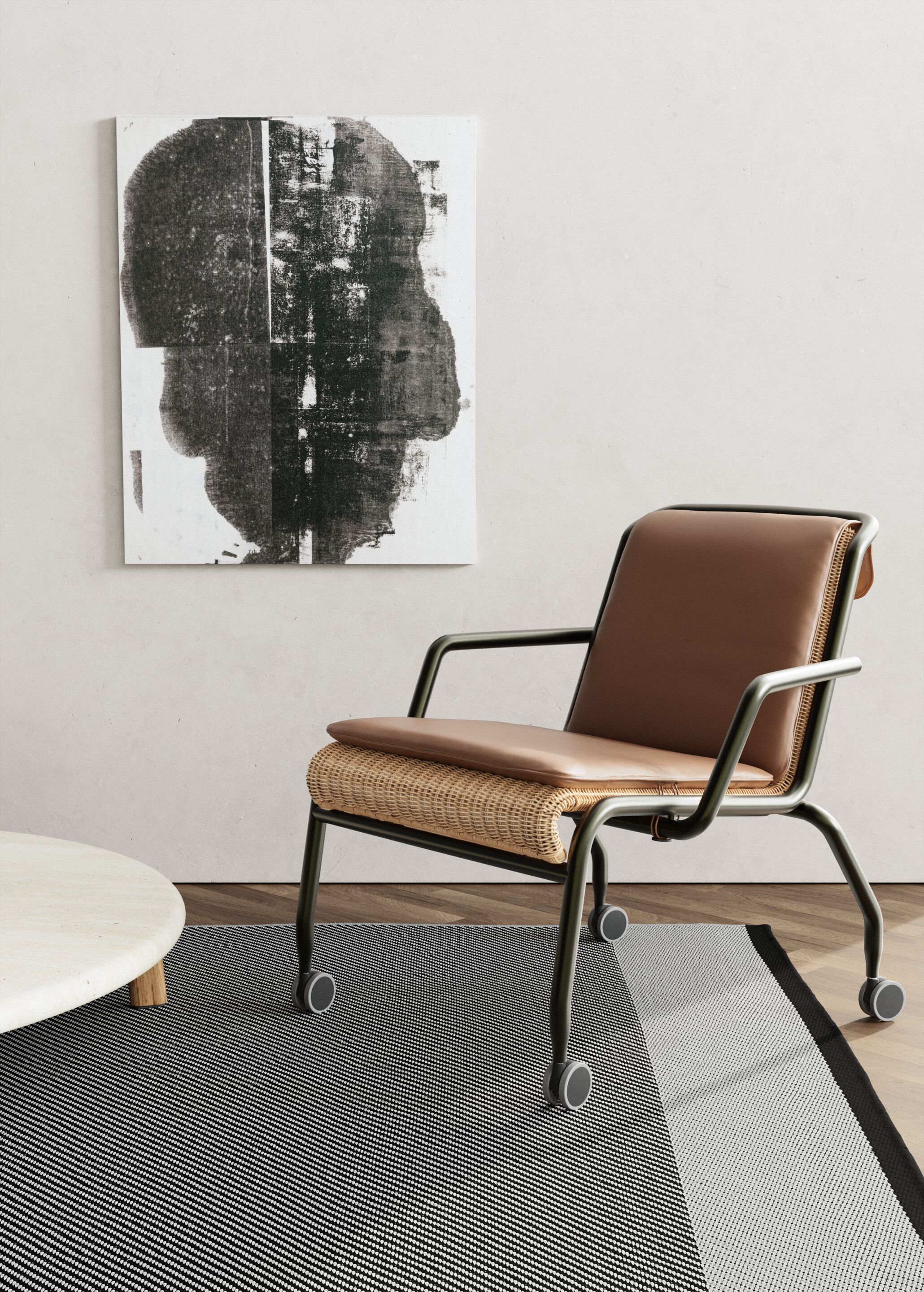 Стул из ротанга и алюминия с колесами Kettal Eolias ARCH-00068564 - Вид №2