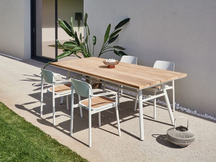 Прямоугольный садовый стол из тикового дерева DRIGANI плоская поверхность ARCH-00152715