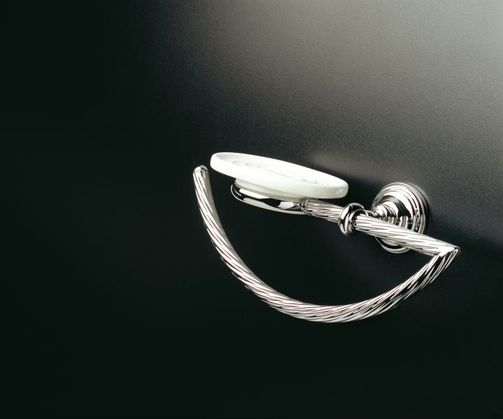 G79(08) Stil Haus Giunone, полотенцедержатель - полукольцо + керамическая мыльница, цвет хром