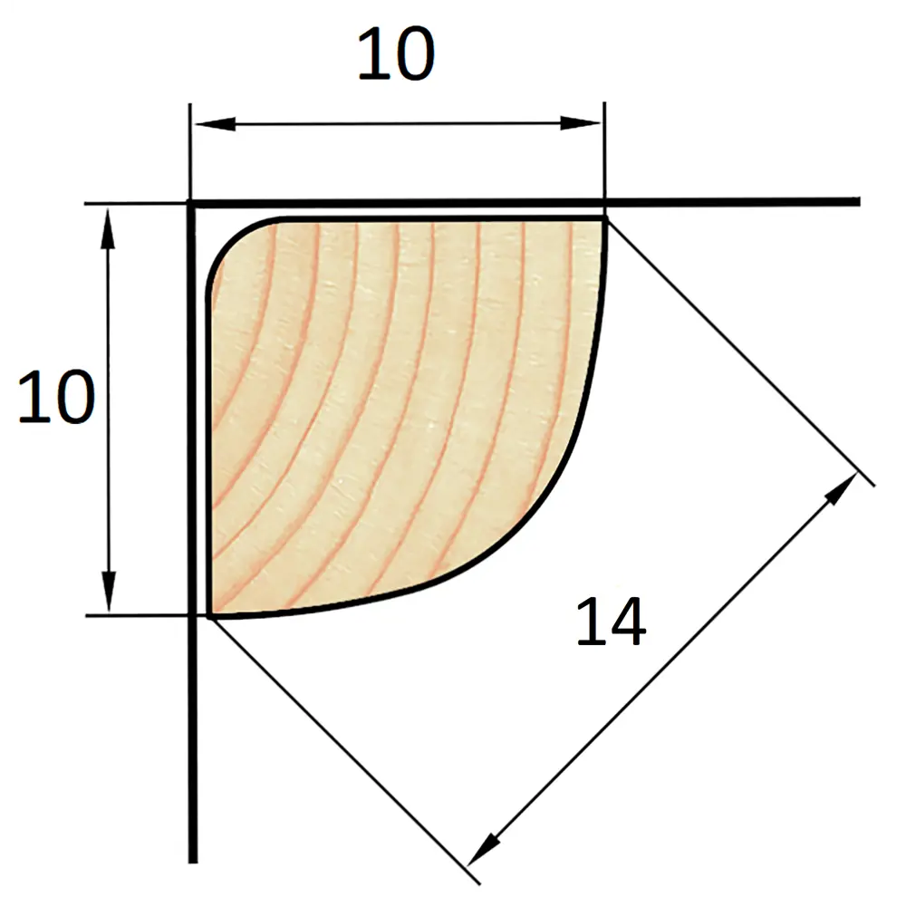 Штапик оконный Santreyd из массива сосны 10×10×2000-2200 мм 81960930 STLM-0015502 - Вид №1