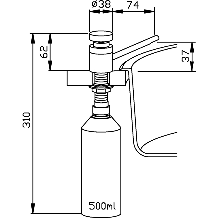 931191 Настольный дозатор мыла из нержавеющей стали WP191-3 WAGNER_EWAR A-LINE Wagner Ewar  - Вид №1