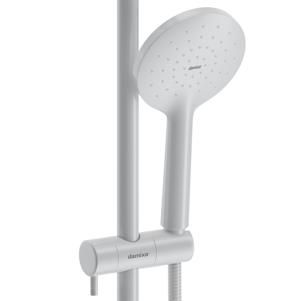 DX977700200 душ. система: верхний душ 230мм ручн.душ 120мм 1 режим штанга 1010мм Бел Damixa Origin Bit  - Вид №3