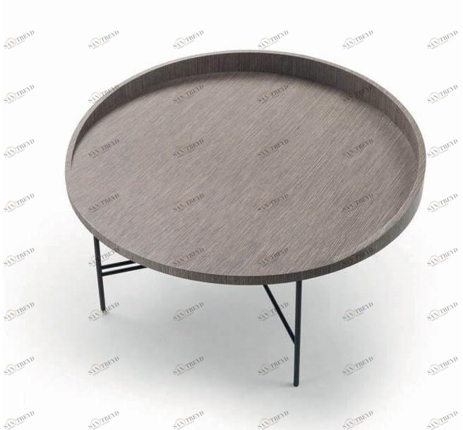 Marac Круглый журнальный столик из фанерованной древесины sun-id-1394421