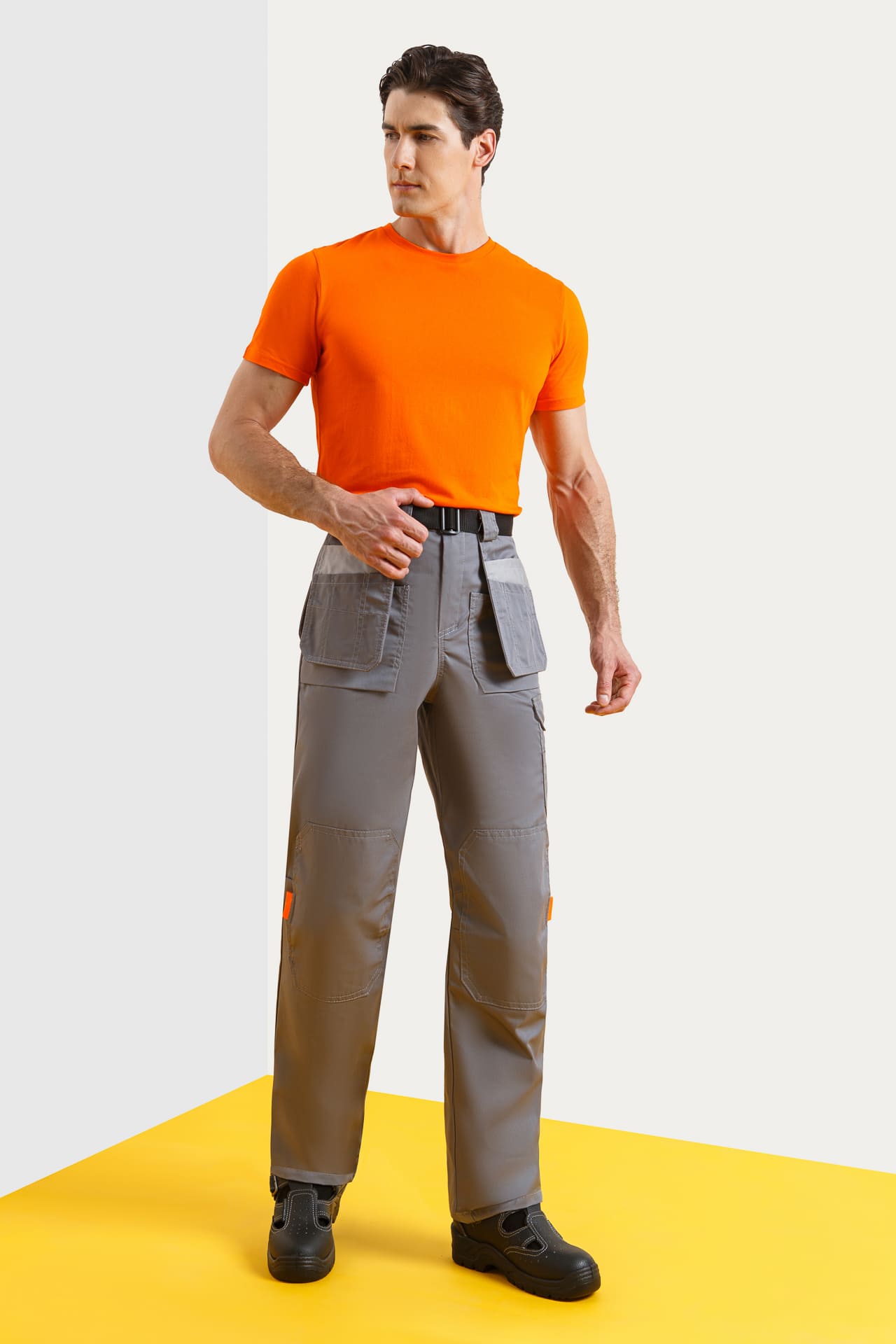 65224 Костюм "Профессионал-1" темно-серый со светло-серым  Летняя спецодежда  размер 56-58/194-200  - Вид №10