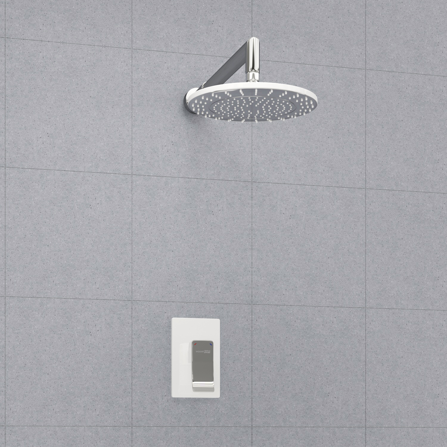 A12667WHITE Встраиваемый комплект для душа с верхней душевой насадкой WasserKRAFT 