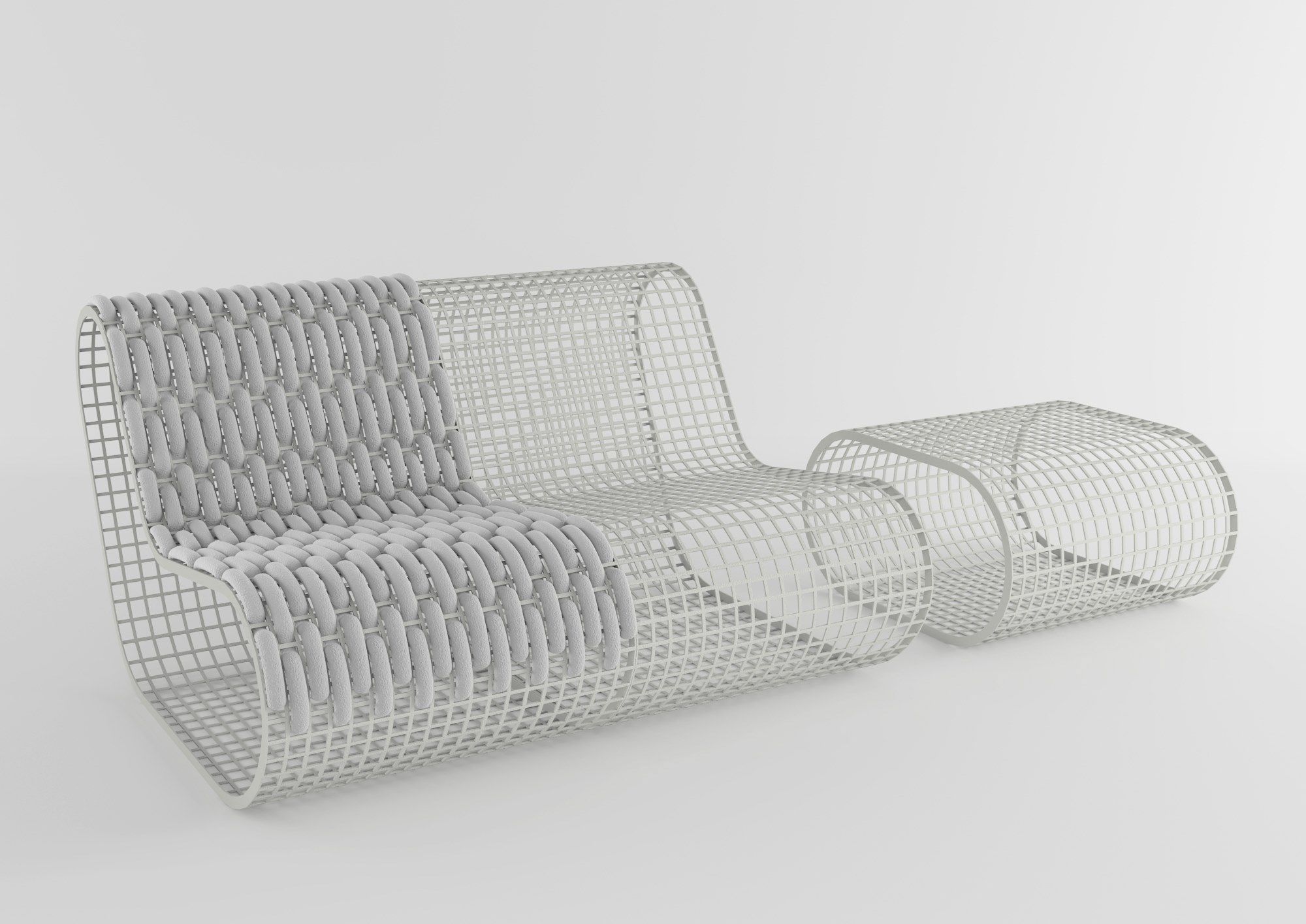 Кресло-качалка из алюминия и веревки GANDIABLASCO Buit ARCH-00107204 - Вид №5