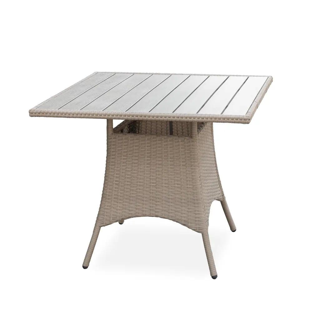 Стол обеденный Софи GS061 90x90x75 см искусственный ротанг бежевый Santreyd STLM-2114239 - Вид №1